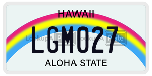 LGM027  license plate in HI