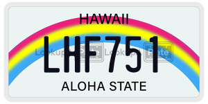 LHF751  license plate in HI