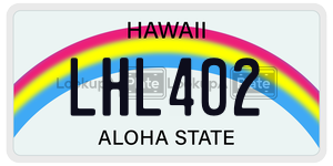 LHL402  license plate in HI
