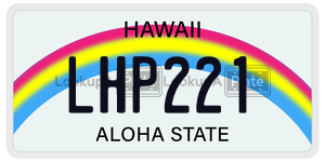 LHP221  license plate in HI