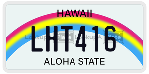 LHT416  license plate in HI