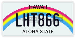 LHT866  license plate in HI