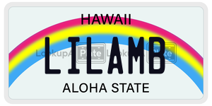 LILAMB  license plate in HI