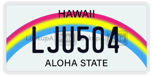 LJU504  license plate in HI