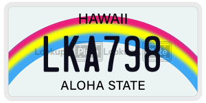 LKA798  license plate in HI
