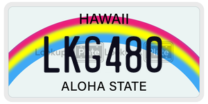 LKG480 license plate in Hawaii