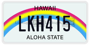 LKH415  license plate in HI
