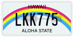 LKK775  license plate in HI