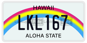 LKL167  license plate in HI