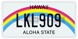 LKL909  license plate in HI