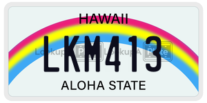 LKM413  license plate in HI