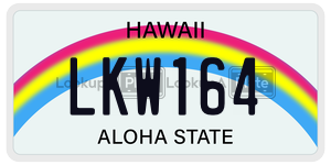 LKW164  license plate in HI