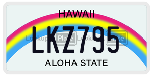 LKZ795  license plate in HI