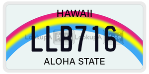 LLB716  license plate in HI