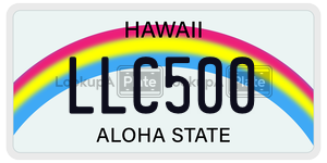 LLC500  license plate in HI