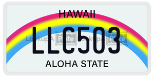 LLC503  license plate in HI