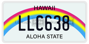 LLC638  license plate in HI