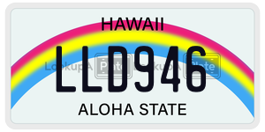 LLD946  license plate in HI