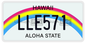 LLE571  license plate in HI
