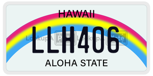 LLH406  license plate in HI