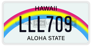 LLL709  license plate in HI