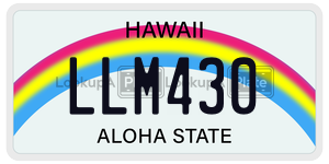 LLM430  license plate in HI