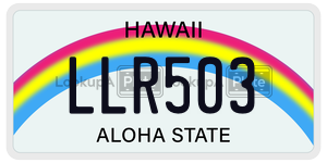 LLR503  license plate in HI