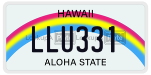 LLU331  license plate in HI