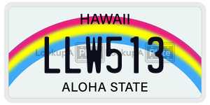 LLW513  license plate in HI