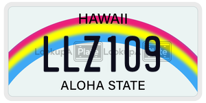 LLZ109  license plate in HI