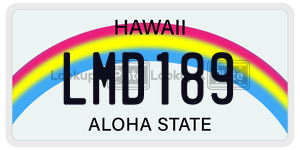 LMD189  license plate in HI