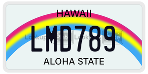 LMD789  license plate in HI