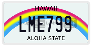 LME799  license plate in HI
