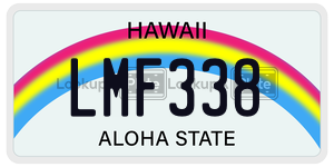 LMF338  license plate in HI