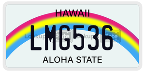 LMG536  license plate in HI
