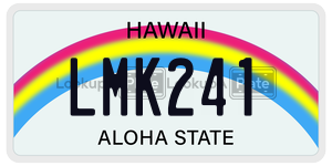 LMK241  license plate in HI