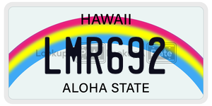 LMR692  license plate in HI
