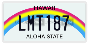 LMT187  license plate in HI