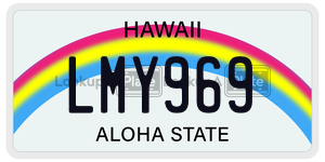 LMY969 license plate in Hawaii