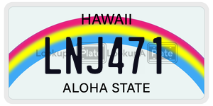 LNJ471  license plate in HI