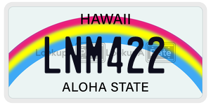 LNM422  license plate in HI