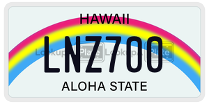 LNZ700  license plate in HI