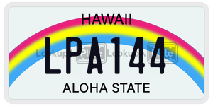 LPA144 license plate in Hawaii