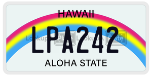 LPA242  license plate in HI