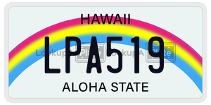 LPA519 license plate in Hawaii