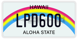 LPD600 license plate in Hawaii