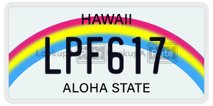 LPF617  license plate in HI