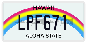 LPF671  license plate in HI