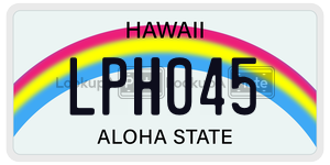 LPH045  license plate in HI