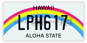 LPH617  license plate in HI